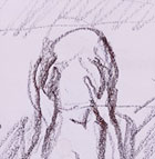 Dítě se síťkou - dítě s mušlí